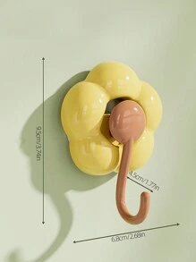 3 stuks bloemvormige ABS herbruikbare zuignap muurhaken, waterdichte badkamer keuken hanger, geschikt voor steen, hout, tegels, metaal, glazen oppervlakken, eenvoudige installatie schadevrij geen boren