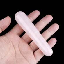 Crystal Has Natural Cracks, Not Damage. 1pc Crystal Massage Wand - White Crystal, Green Aventurine And Obsidian..., Local Muscle Relaxation, Massage Tool, Home Use Crystal Massage Wand - Multicolor - View 2