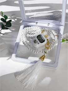 2pcs/Set Premium Packaging Ring Counter, Rosary Bracelet Set With Ring Counter, Muslim Prayer Beads - Multicolor - View 14