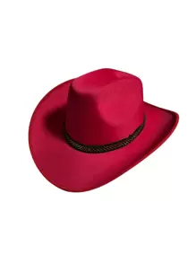 Sombrero Vaquero Texano Unisex Tallas y Colores en Tela - Rojo - Ver 2