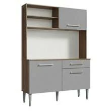 Cocina Integral Modular Madesa Life 120cm Marrón/Gris - Marróm y Gris - Ver 8