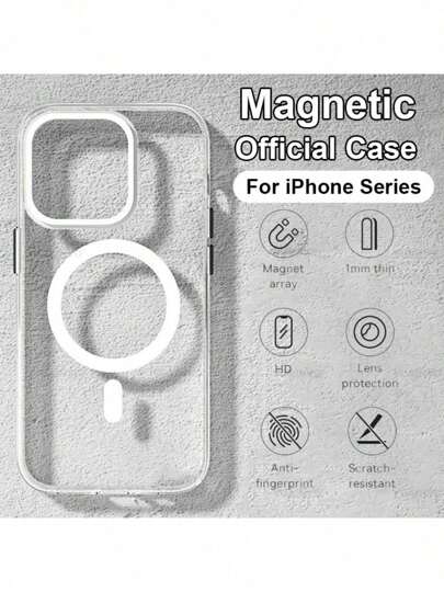 Capa Magnética Para Carregador Sem Fio Magsafe Compatível com iPhone XR 11 12 13 14 plus pro max