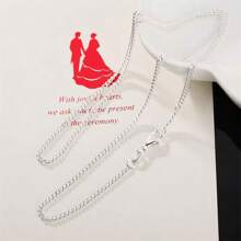 Elegant 1pc 925 Silver Plated 2MM 16-30 Inches Luxury Side Chain Men Necklace Fashion Charm Women Wedding Gift Party Birthday Jewelry - Silver - View 4