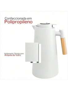 Garrafa Térmica 1 Litro Com Termômetro Led Para Chás / Café Design Moderno JORGE