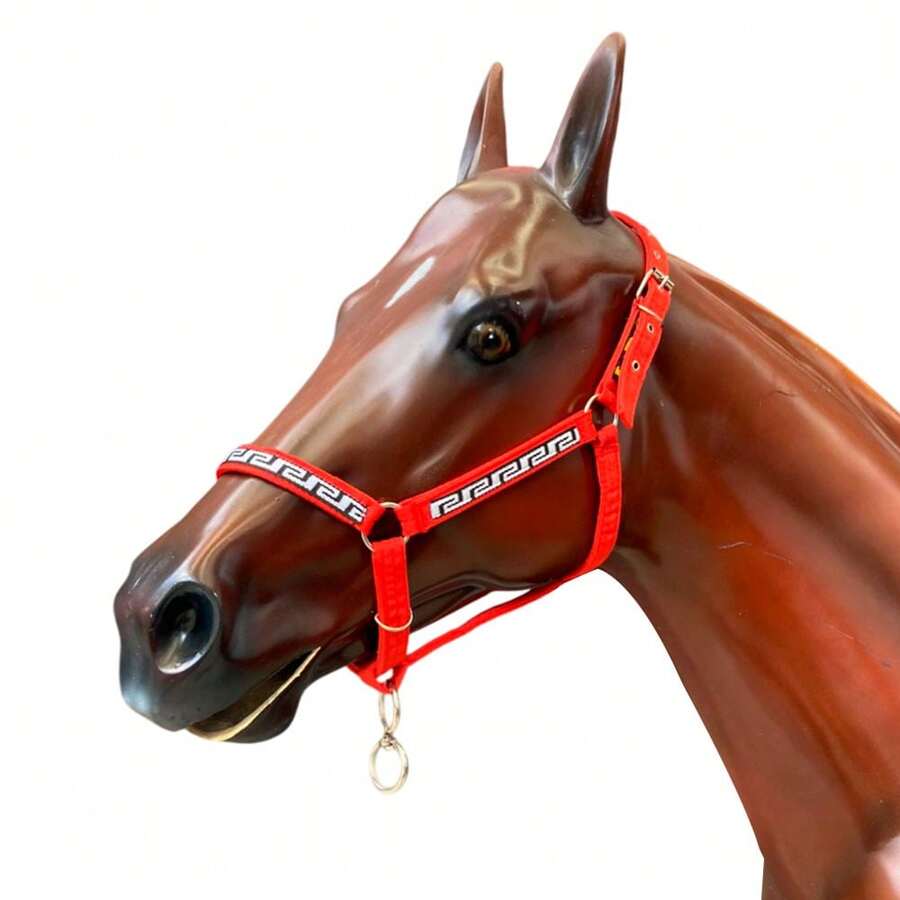 Almartigon | Jaquima | Gamarra para Caballo 100% Ajustable - Rojo - Ver 1