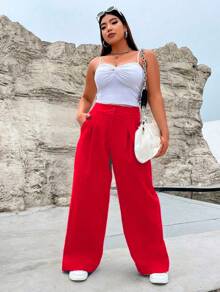 PANTALON ESPANDEX CASUAL - Rojo - Ver 1
