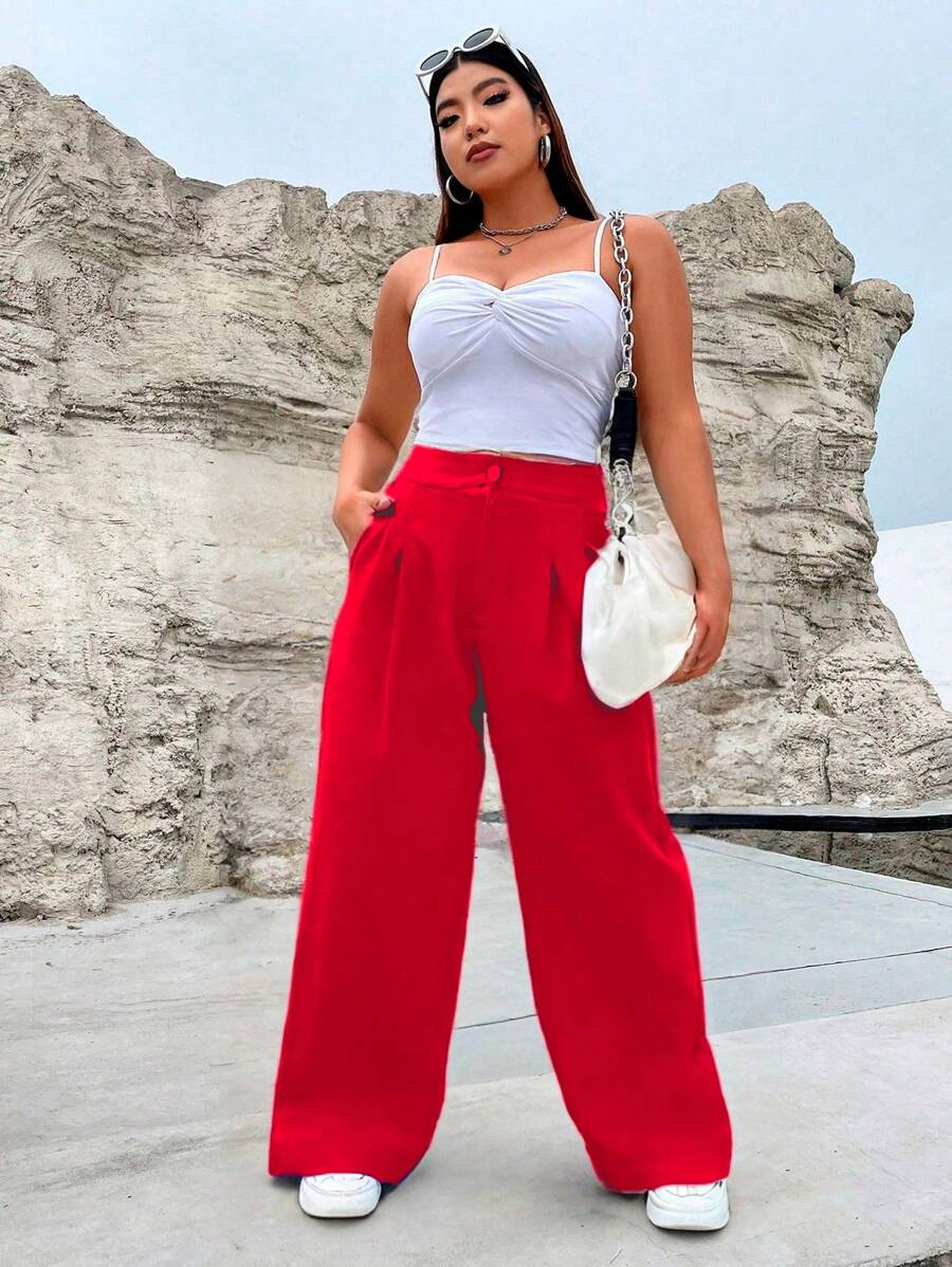 PANTALON ESPANDEX CASUAL - Rojo - Ver 1