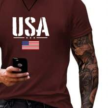 Camisa Masculina U.S.A AMÉRICA Algodão