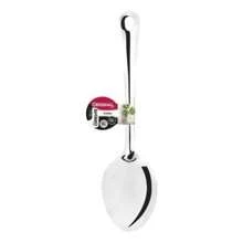 Kit 5 Utensilios De Cozinha Aco Inox Concha Escumadeira Espatula Vazada Colher Arroz Espatula Bolo