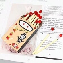 20 支/2 支/4 支卡通火柴圆珠笔，学生可爱文具奖品，有趣而独特的火柴形状，配红色火柴头设计，回到学校 - 彩色 - 查看 8