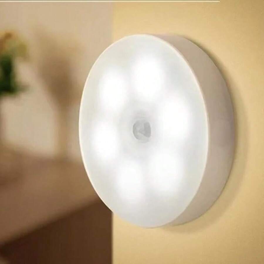 Rechargeable LED Wall Light With Motion Sensor, Smart Induction Lamp For Stairs, Closet And Room - White - View 1