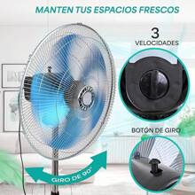 18 Inch 3 In 1 Metal Industrial Fan - Home Number Of Blades 5 Structure Color Black Blade Color Gray Diameter 18 Frequency 50hz Blade Material Metal - View 4