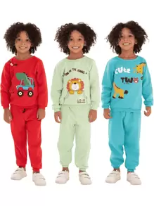 Baby Kit 6 Pieces Of Children's Sweatshirts For Boys - 3 Jackets + 3 Pants - Nhiều màu - Xem 9