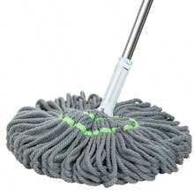 Quick-Dry, Multi-Functional Hands-Free Wringing Mop - Wet & Dry Use, Suitable For Home And Commercial Cleaning, Plastic Handle, Easy To Operate Manually