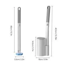 Cepillo de inodoro desechable con 18 recambios, sistema de limpieza de inodoro desechable con cepillo, soporte de almacenamiento y 18 cabezales de recambio para la limpieza del baño, decoración de otoño