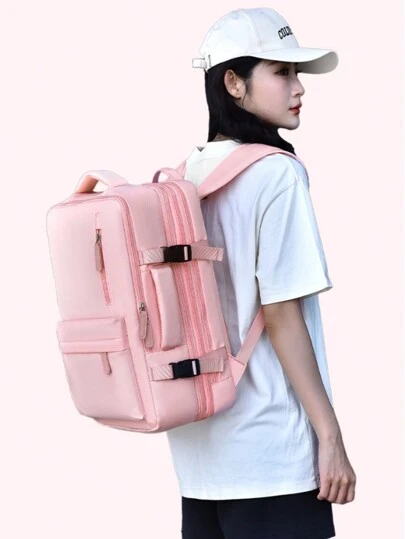 Large Capacity Travel Backpack, Commute/School Backpack, Fashionable Laptop Bag, Short-Trip Business Travel Luggage Bag, Compliant With Ryanair, Wizz Air And Other Airlines' Regulations, Laptop Backpack - Fashionable Nylon Travel And College Bag, Adjustable Shoulder Straps, Multiple Compartments And Water Bottle Pockets