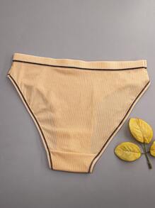 3pcs Women Nude Color Bow Cute Comfortable Sexy Sports Briefs