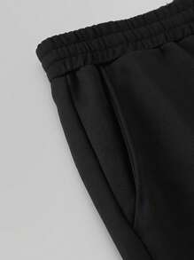 Sports Set, Long Sleeve Sweatshirt And Pants, For Men, Horse Print, Black Round Neck, Soft And Comfortable Sweatshirt - Negro - Ver 8