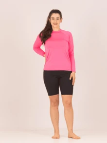 Women's Bermuda Shorts With UV50 Protection Anti-Chafing Fitness Beach Pool Sports S To GG Lavin Basic - 黑色 - 查看 4