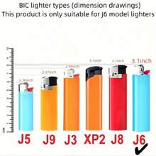 1pc Vintage Hollow-Out Floral Pattern Metal Bic J6 Full Size Lighter Shell, Fashionable Lighter Case - Multicolor - View 11