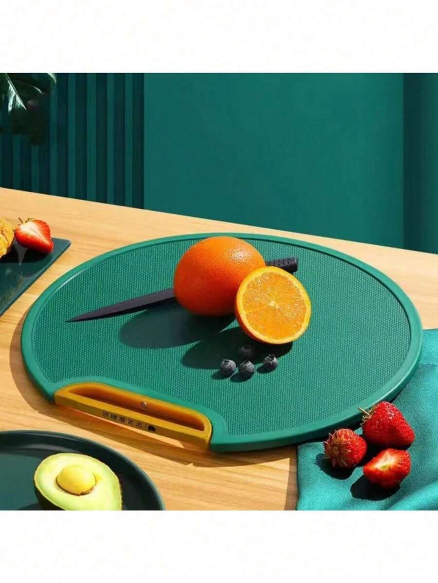 Antibacterial And Mildew Proof Cutting Board Round Chopping Block - Verde - Ver 1