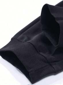 Sports Set, Long Sleeve Sweatshirt And Pants, For Men, Horse Print, Black Round Neck, Soft And Comfortable Sweatshirt - Negro - Ver 9