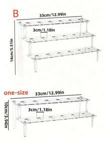 2 andares/3 andares Suporte de Exibição de Cone de Sorvete Acrílico Transparente, Suporte de Cone de Sobremesa para Festa de Aniversário
