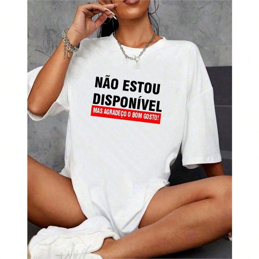 Traditional White Women's T-Shirt - I'm Not Available But I Appreciate Your Good Taste - CARNIVAL - trắng - Xem 1