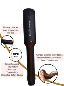 Plancha para alasiar el cabello con placa ancha REMIGTON, con control de temperatura, Alasiador - Tipo de Enchufe A USA (110-127V) - Ver 4
