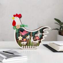 1 件复活节礼物 3D 木制火鸡装饰，创意个性化装饰，家居桌面木制工艺品，入口通道，展示柜展示礼物生日毕业