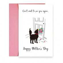 1pc Happy Mother's Day Card From The Dog, Lovely Mother's Day Gift For Dog Mom, Can't Wait To See You Again