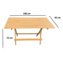 Mesa Pegable De Madera Grande - Café integral - Ver 3