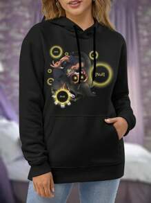 CYN Creature Fantasy Big Size Women Hoodie For Girls Dark Energy Monster Energy Ladies Jacket - Black - View 1