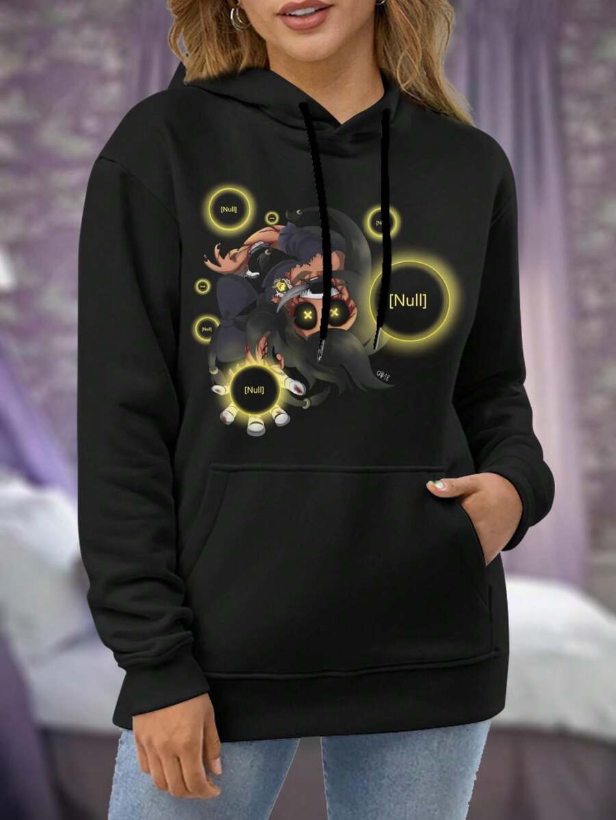CYN Creature Fantasy Big Size Women Hoodie For Girls Dark Energy Monster Energy Ladies Jacket - Black - View 1