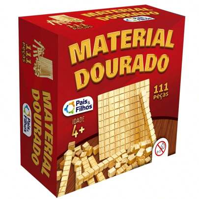 Jogo Educativo Material Dourado 111 Peças Pais e Filhos 2922