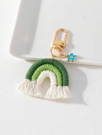 1pc Cute Mini Rainbow Flower Bag Charm/Accessory Bridesmaid Gifts Crochet