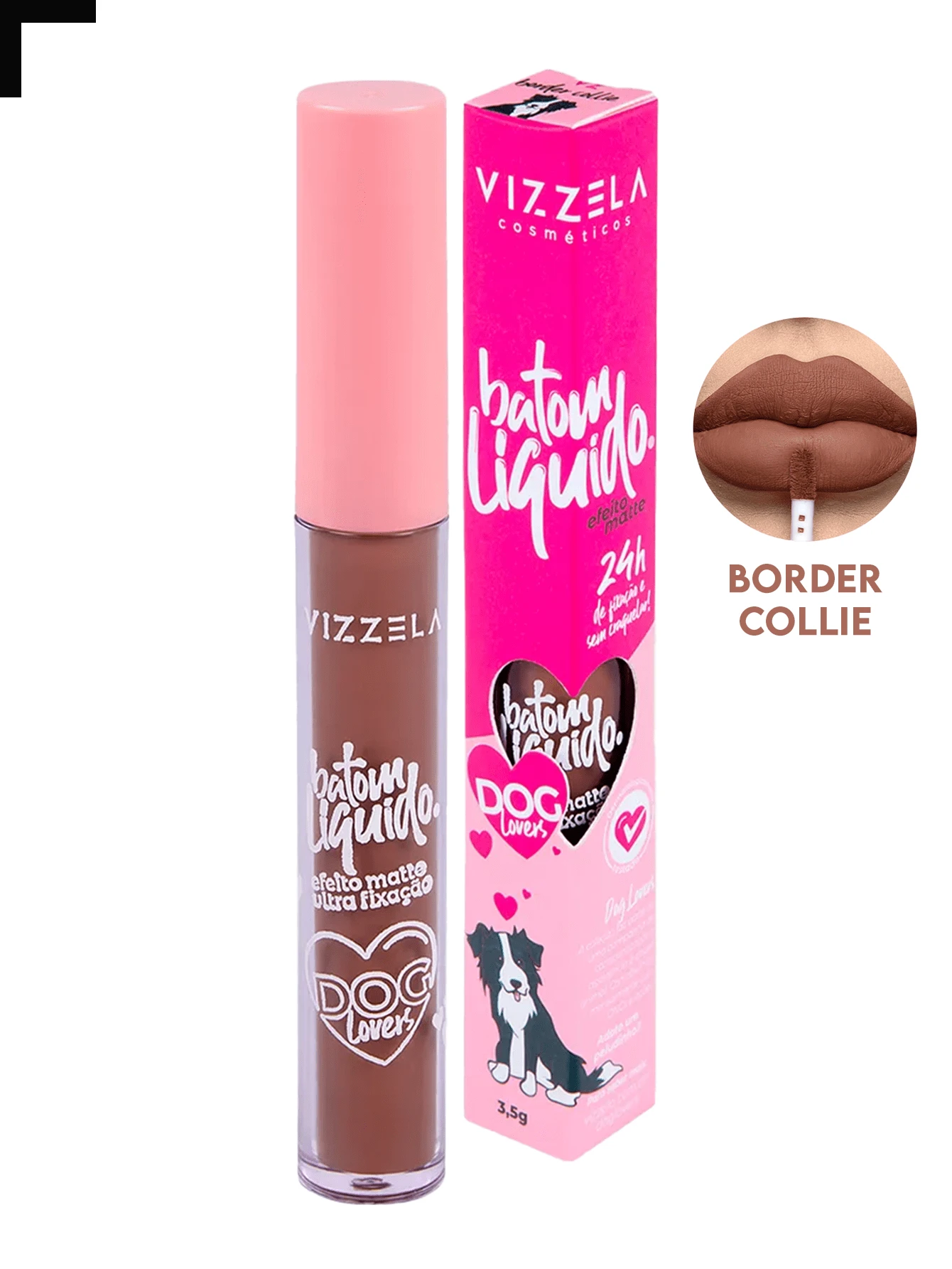 Dog Lovers Vizzela Liquid Lipstick - Collie de frontera - Ver 1
