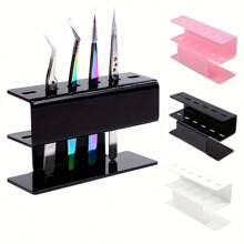 Acrylic Eyelash Extension Holder Organizer Rack, Storage Shelf For Lash Tweezers, Make-Up Tools, No Power Required - Multicolor - View 1