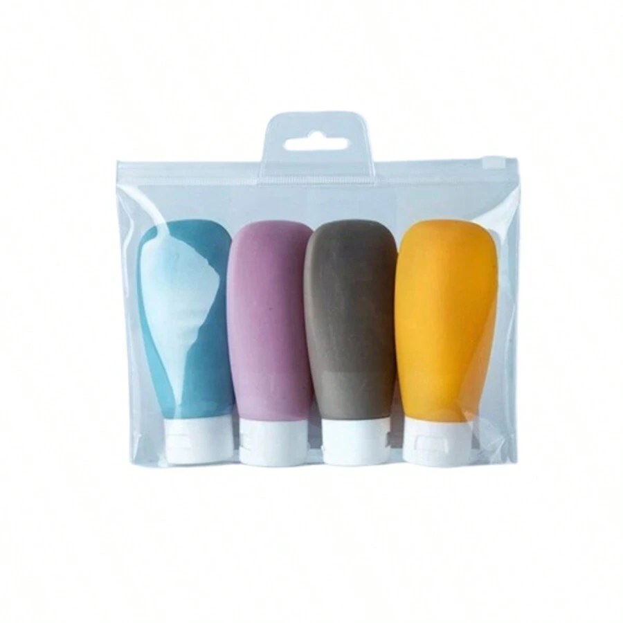 Kit 4 Or 3 60ML Bottles With Practical And Useful Transparent Case For Traveling Top Useful Dispenser - 套件 4 - 查看 1