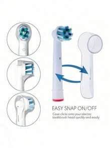4pcs Plastic Electric Toothbrush Head Cover, Portable Toothbrush Head Box, Reusable Toothbrush Head Protector Cap, Suitable For Travel, Camping, Home Dust Prevention, School Toothbrush Holder, Replacement Cover Cap For Toothbrush Head