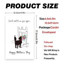 1pc Happy Mother's Day Card From The Dog, Lovely Mother's Day Gift For Dog Mom, Can't Wait To See You Again