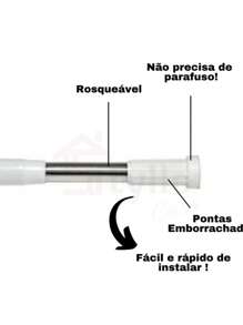 Varao Para Cortina Multiuso Box Varão Bastão Para Banheiro de Extensível Universal Ajustável