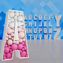 1pc Mosaic Balloon Number, 28-Inch Balloon Box, Large Cardboard Eye Number For Birthday/Party/Gathering/Anniversary Events, Back To School Valentine Day - Multicolor - View 7