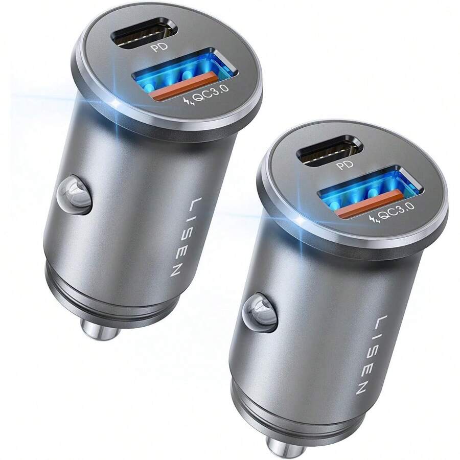 Cargador de Coche USB C 54W - Plateado - Ver 1