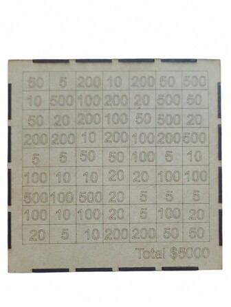 Alcancia Motivadora 5000 caja de mdf 2.5mm