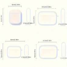 Black Matte Finish TPU Protective Case With Black & White Cat Pattern For Pro 1/2/3, Soft Shell With Keychain - Black and White Cat Frosted Earphones - View 6