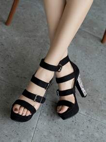 Sandales à talons aiguilles creuses sexy pour femmes, style français, plateforme imperméable à semelle épaisse, talons hauts à bout ouvert, printemps/été