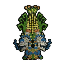 1 pz Parche Bordado Lentejuela Termoadhesivo de Guerrero - Multicolor - Ver 1