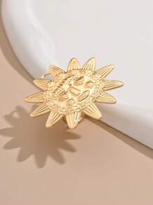 1 件优雅几何太阳形女士戒指