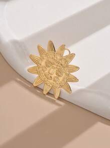 1 件优雅几何太阳形女士戒指